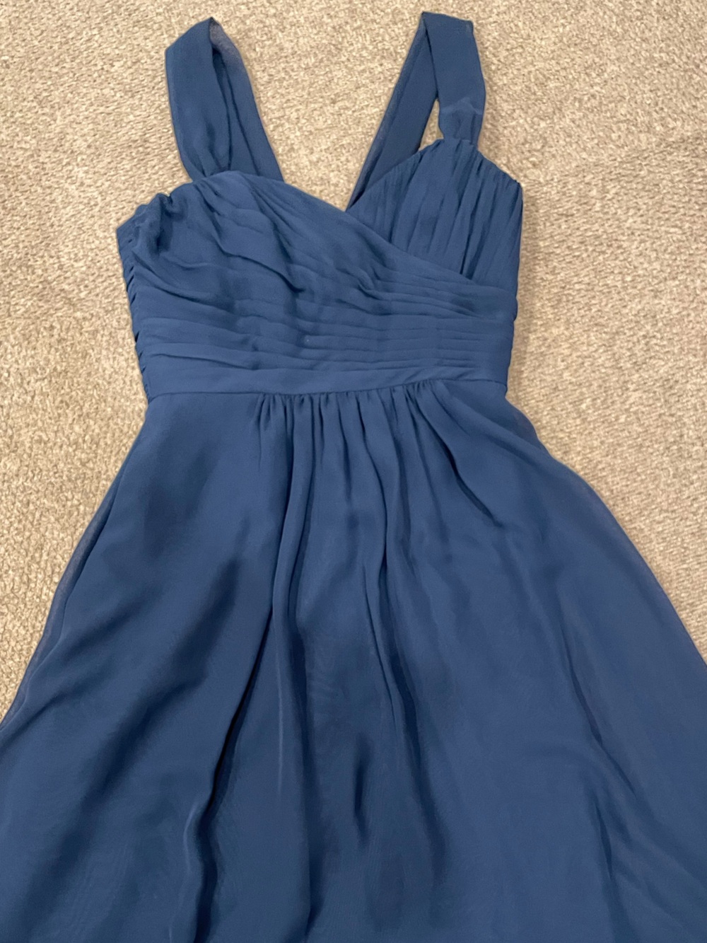 Navy Blue Flowy Formal Dress